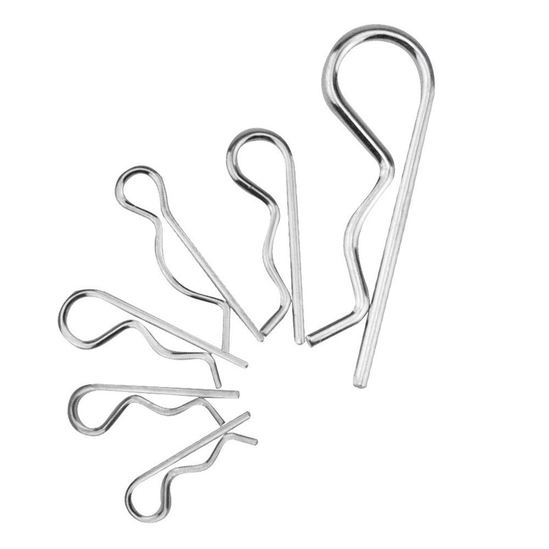 WMYCONGCONG 12サイズ 303個セット ステンレス鋼コッターピン割りピンキット 割りピン品揃えキット + 亜鉛メッキ鋼Rピン スナップピンファスナーセット ヒッチピンヘアピンロックシステム用