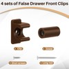 Juexica 8 Pairs False Cabinet Front Clip False Drawer Front
