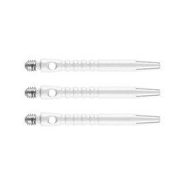 RED DRAGON Hip-Grip Aluminium Medium White Dart Stems (Shafts) - 2 sets per pack (6 Stems in total)