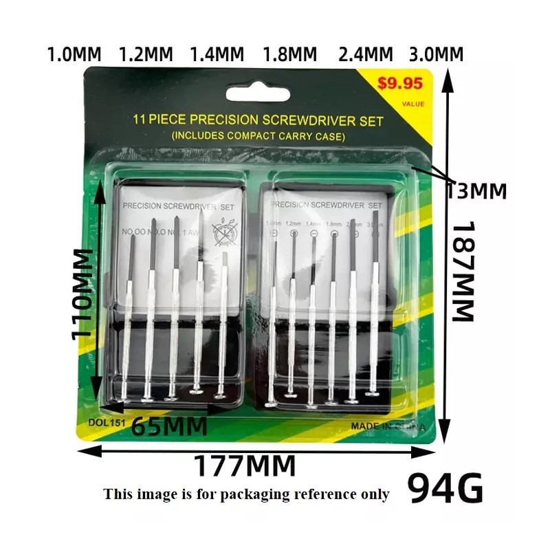 Unbranded 11-Piece Precision Screwdriver Set for Electronics Repair and Home