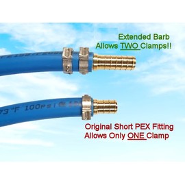 3/4-Inch Extended Barb PEX Coupling - 3-Pack