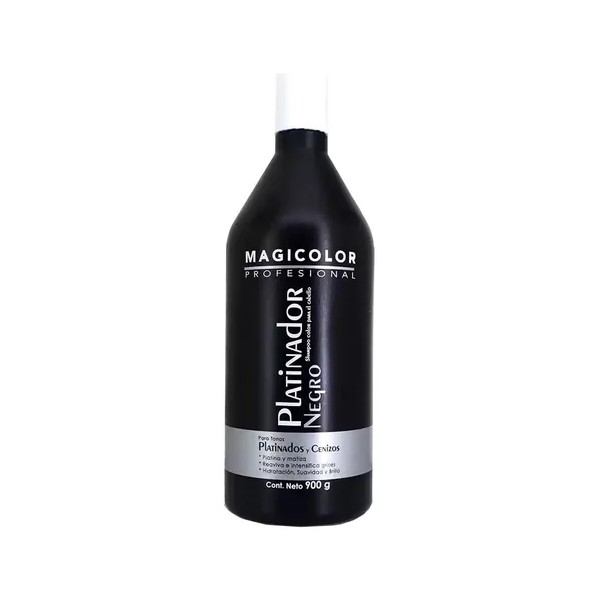 Shampoo Negro Matizador Cabello Gris Plata Gray Platina 1 Lt