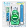 Handy Solutions Oral Care 3-Piece Travel Size Set w/Mouthwash, Toothpaste,