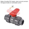 PATIKIL 25mm ID Double Union Ball Valve, 3 Pack PVC
