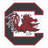 Gamecocks White Outline Inspired Full Size Football Helmet Decals