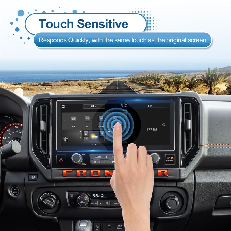 Coleya 2025 Frontier Screen Protector for Nissan Frontier (SV/SL/Pro-X/Pro-4X) 12.3-inch