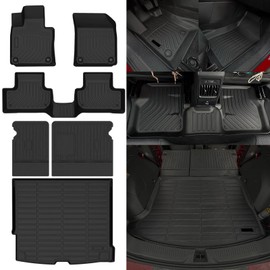 All Weather Floor Mats for 2022-2025 Volvo XC60 Recharge- for Volvo XC60 Floor Mats Cargo Mat Backrest Mats Waterproof Interior Accessories