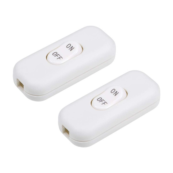 uxcell Inline Cord Switch AC 250V 6A On-Off DPST Control