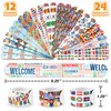 96 PCS World Flag Party Favors – 72 Pre-Cut Temporary