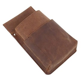 Alassio 42195 - Belt Pouch for Waiter's Wallet, Holster for Waiter's Wallet, Real Leather, Bag for Coin Purse, Holder for Purse in Service, Holster Approx. 22 x 14 x 4 cm, Brown, brown, Waiter's