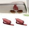 Yuoyar Sunglass Holder for Car, Magnetic Leather Sunglasses Holder and