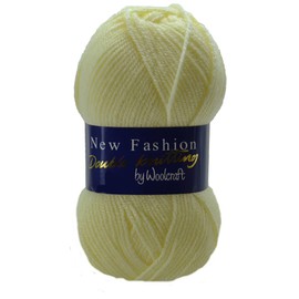 10 x 100g Woolcraft Knitting Wool/Yarn New DK (Lemon 4385)