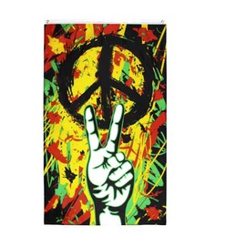 PinkDisplay Peace flags 3x5ft(90x150cm) eyelets and double stitches (Peace 002)