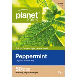 Planet Organic Peppermint Herbal Tea 50 Tea Bags