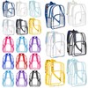 Amylove 24 Pcs Clear Backpacks Bulk Heavy Duty Transparent PVC