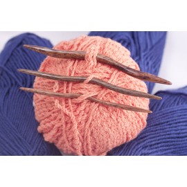 GrammasKnittedGifts Clickin'Stix East Indian Walnut Cable Needles