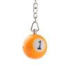 Komonee 3 x Pool Ball Keyring Colourful Numbered Key Ring