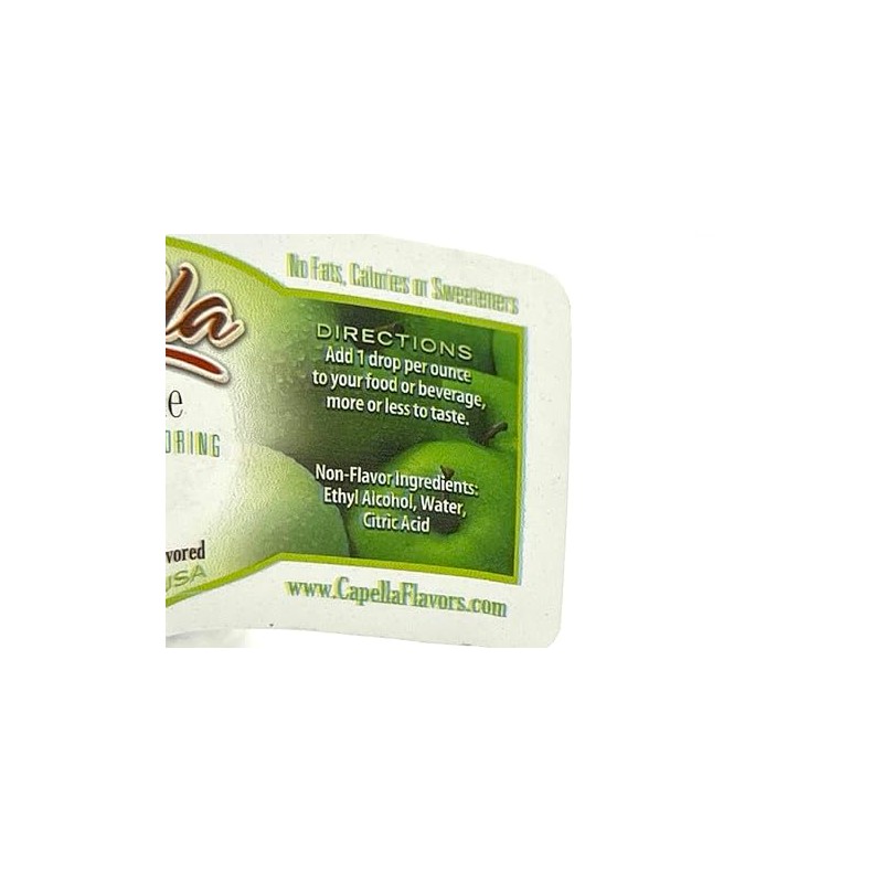 Capella Flavor Drops Green Apple Concentrate 13 Milliliter Bottle
