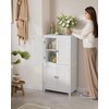VASAGLE Floor Storage Cabinet, Freestanding Storage Unit with 4 Doors,