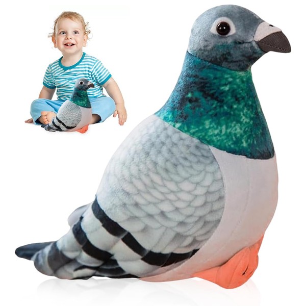 QWEPU Pigeon Cuddle, Plush Bird,Realistic Bird Plush Plush Dolls,Realistic Pigeon