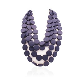 Niu cat Colorful Beaded Necklace for Women,Chunky Wooden Bib Choker Necklace,Statement African Jewelry,Multicolor Maroon Blue Fashion Collar Necklace Gifts, Wood, No Gemstone Blue,Multicolor