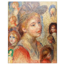 MyPuzzle Study of Girls Heads (Étude De Têtes De Jeunes Filles) 1893 by Pierre-Auguste Renoir - Premium 100 Piece Jigsaw Puzzle for Adults