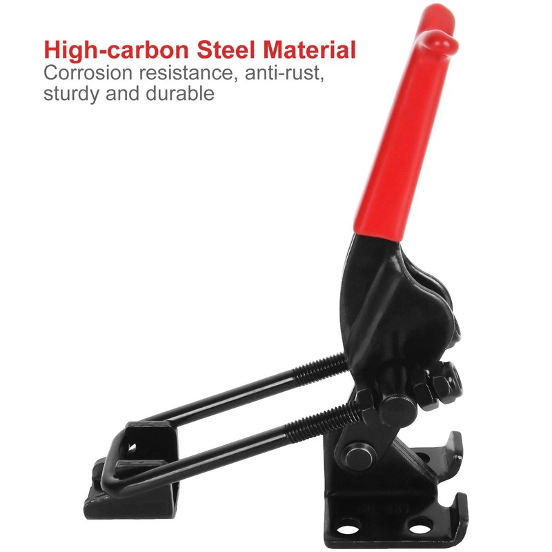 AConnet 4PCS 700lbs Capacity Toggle Clamps GH-431 Adjustable U Bolt