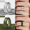 Egnaro Silicone Ring Men 1/4/6 Multipack Breathable Mens Silicone Rubber