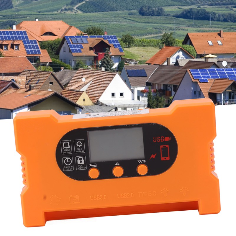 Solar Charge Controller Dual USB Type C Fast Charge Solar