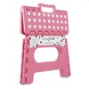 Casafield 9" Folding Step Stool with Handle, Pink - Portable