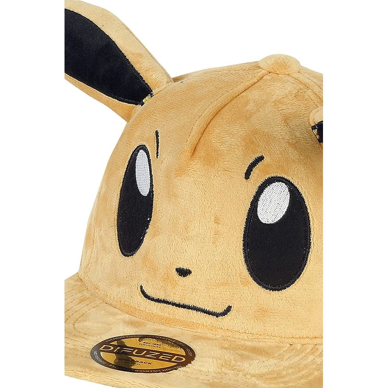 Difuzed Unisex Pokémon - Eevee Plush Snapback Accessories, Brown