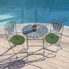 FUNHOME 15"x15"x4" Bistro Chair Cushion Set of 2, Water Repellent