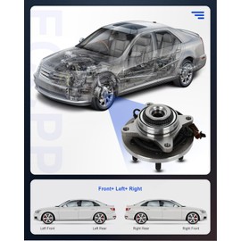 ECCPP Wheel Hub and Bearing Assembly Front Left Right 515181 fit for Ford Expedition 2018-2020 4WD, for Lincoln Navigator 2018-2020 4WD 6 Lugs Wheel Bearing Hubs ABS with tegral Sensor 1pc