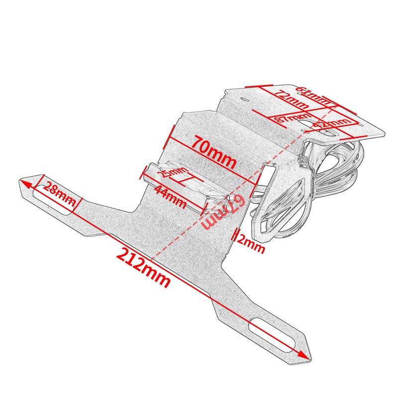 License Plate Bracket Holder for Ninja 650 Z650 2017-2025 2026