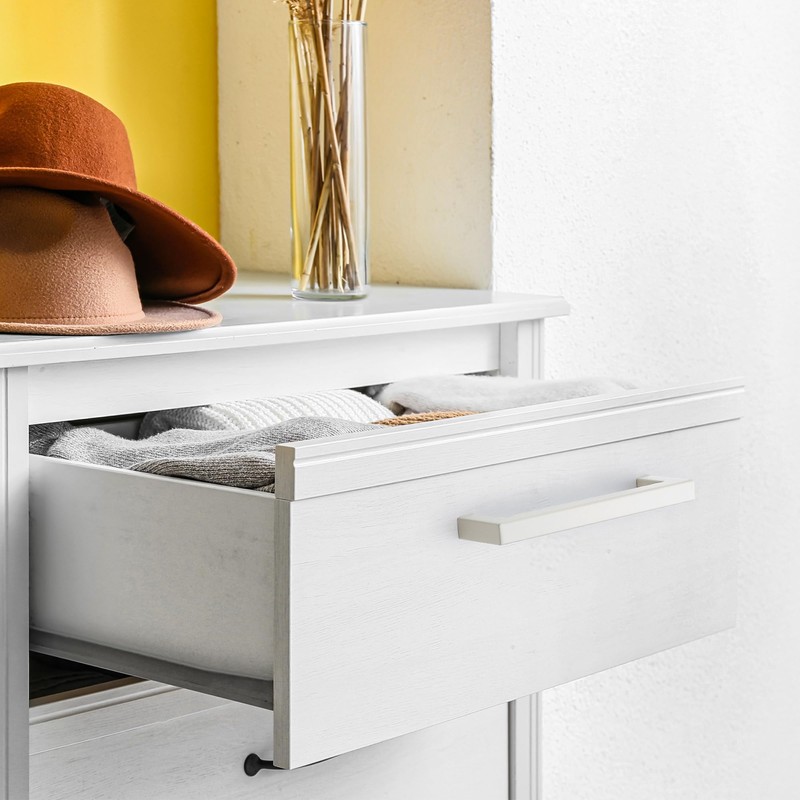 Ravinte 5 Pack 5 Inch Square Cabinet Handles - White