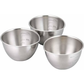 Shimomura Kihan 28867 Bowl, Made in Tsubame Sanjo Japan, Stainless Steel, Scale, Spout, Small Amount Storage, 9.1 fl oz (270 ml), A Set of 3