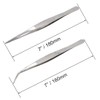 VictorsHome 7 Inch Stainless Steel Tweezers with Straight and Curved