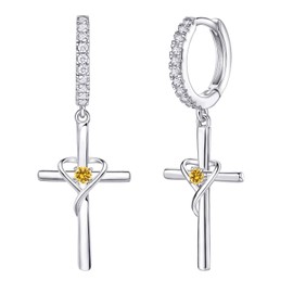 925 Sterling Silver Birthstone Earrings for Women Earrings Huggie Earrings with Birthstone Gifts for Graduation, Christmas or Birthday by AmorAime