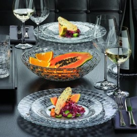 Nachtmann Bossa Nova Collection 9 Inch Salad Plate | Set of 2 Clear, Crystal...