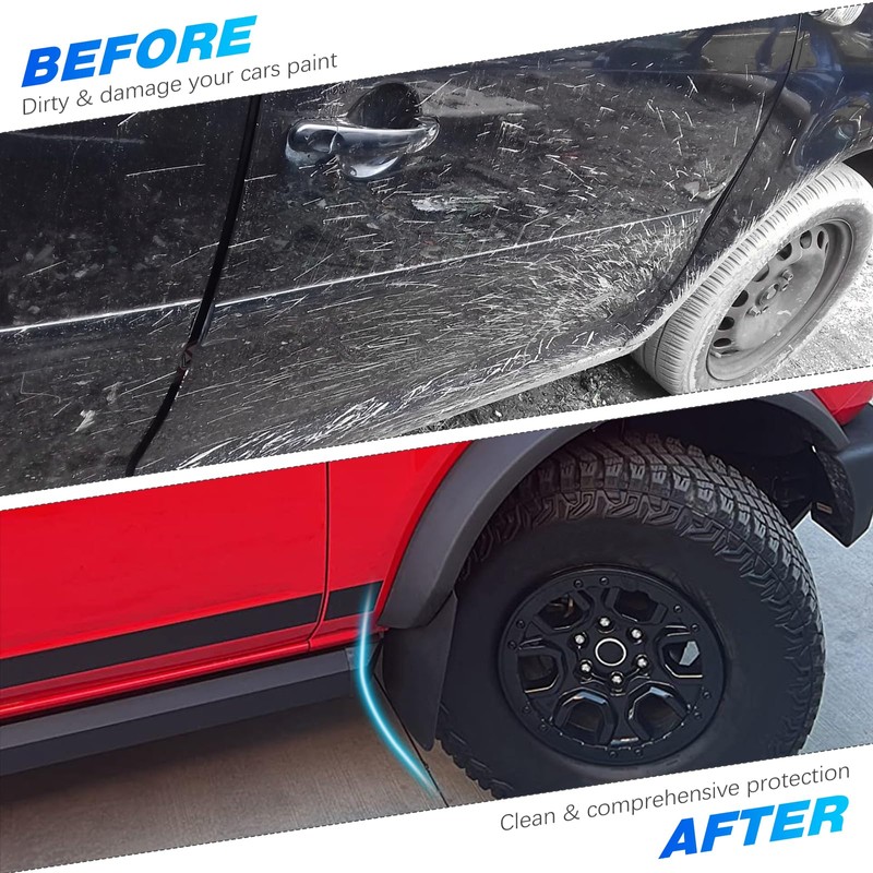 KEEPDSGN 4PCS Black Car Mud Flaps Front and Rear Side