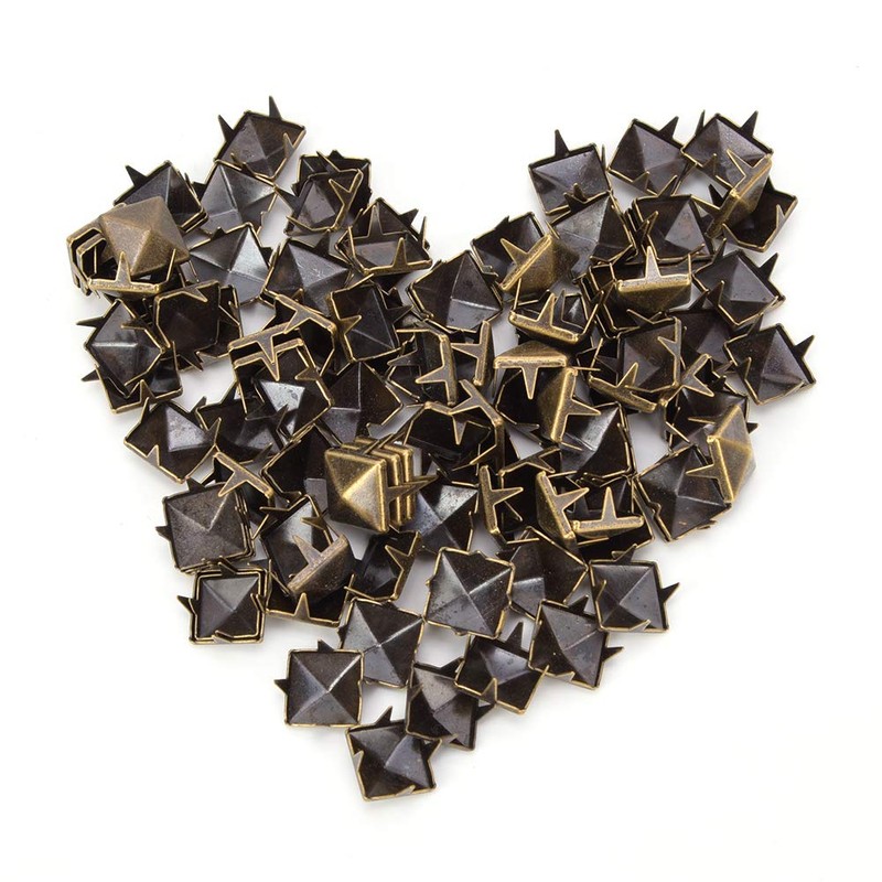 Pack of 100 Pyramid Rivets Pyramid Punk Rivets Square Rivets