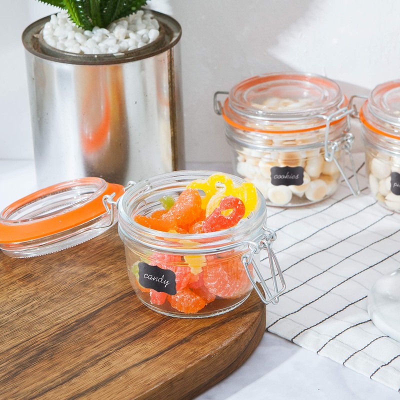 Small Glass Jars With Airtight Lids,Encheng Glass Spice Jars 5