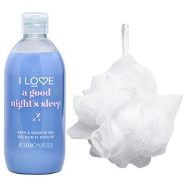 I Love Good Nights Sleep Bathtime Treats Bath and Shower Gel - Body Wash and Body Exfoliator Scrub for Smooth Skin - Calming Lavender Scent - 1 pc