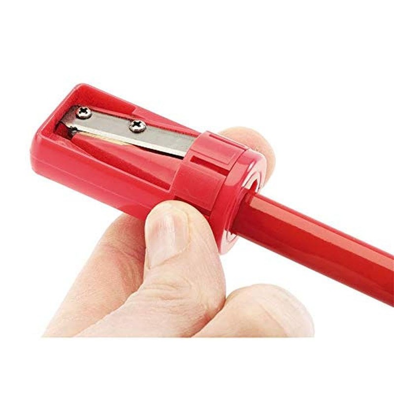 Draper 50990 Cpsset Carpenter Pencil and Sharpener, Red, 4 Piece