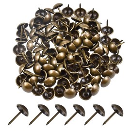 100 Pcs Drawing Pins Brass Thumb Tacks Map Tacks Brown Metal Push Pins for Maps, Marking, Pin Board, Teaching, DIY