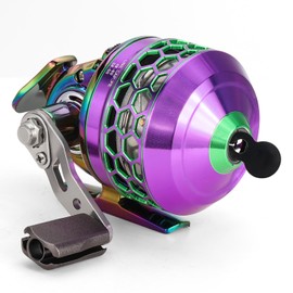 Sougayilang Spincast Fishing Reel,High Speed 3.9:1 Gear Ratio,Trouble-Free Push-Button Bait Casting Design and Reversible Handle for Left/Right Retrieve,Pre-Spooled with Monofilament Line (CBL)