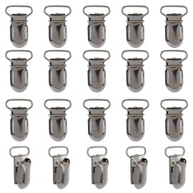 SUPERFINDINGS 15PCS Iron Heavy Duty Rug Hanging Clips 3.5x2.3cm Black No Slip Suspender Clips Sheet Straps Holder Fasteners Rugged Fasteners Rug Grippers Clip for Tapestry Towel Shawl Men's Suspender