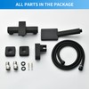 Taplong Matte Black Handheld Shower Head Set, Wall Mount Hand
