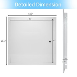 Thicken 1.2mm Drywall Access Panel, 24 x 24 Inch Access Door with Lock and Key, Heavy-Duty Wall Access Panel for Drywall, Ceiling and Plumbing