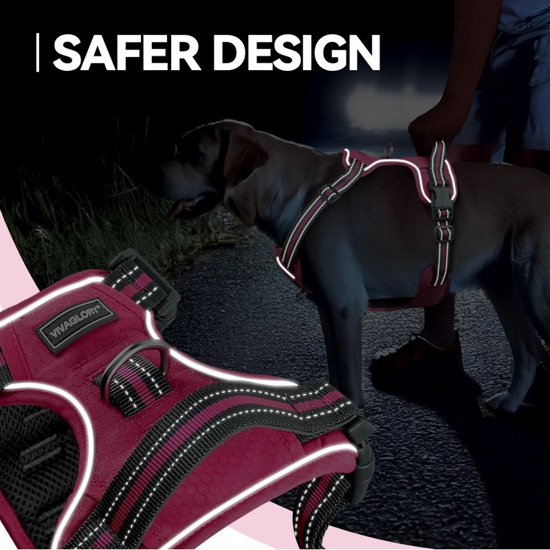 VIVAGLORY Easewalk No Pull Dog Harness, Dog Harness for Training